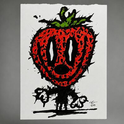 Painting by Celipe Perroloco "Corrupted Strawberry" 