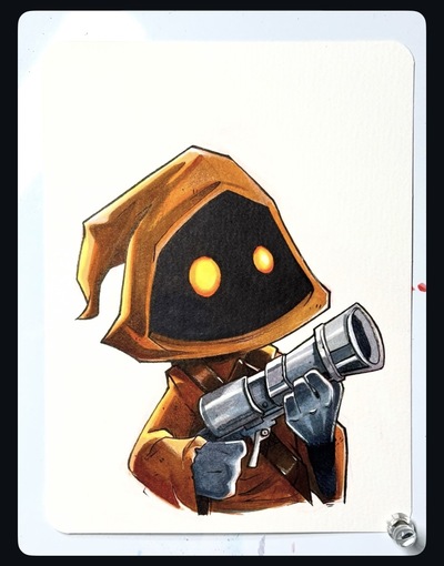 Jawa Star Wars Day Sketch Original Art