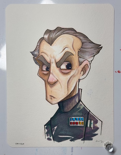  Grand Moff Tarkin Star Wars Day Sketch Original Art