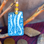 Painted Wood Charm "Fern gaze" OOAK BY Arby K-1