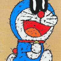 Painting by Celipe Perroloco "Corrupted Cosmic Cat"  - Thumbnail 4