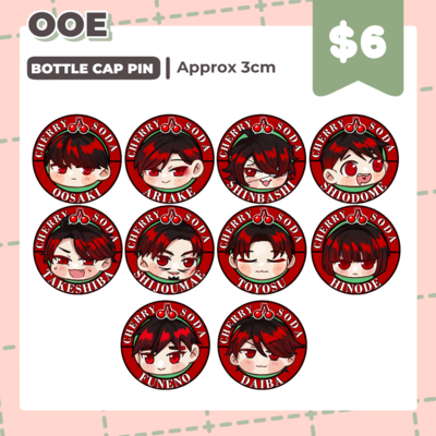 Ooe bottle cap pins