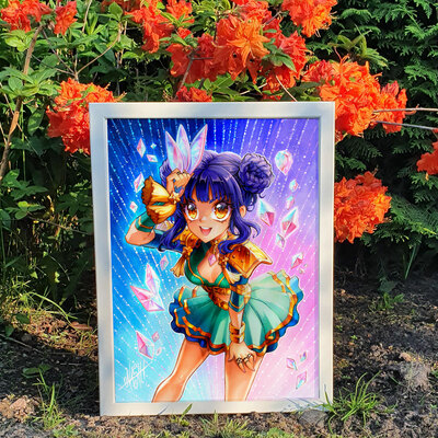 *poster & postcards* demon warrior zoey