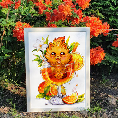 *poster & postcards* orange bombe
