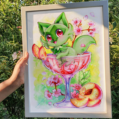*poster & postcards* pinky peachy soda