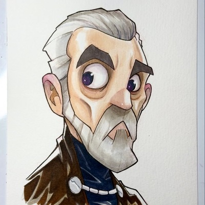 Count dooku star wars day sketch original art