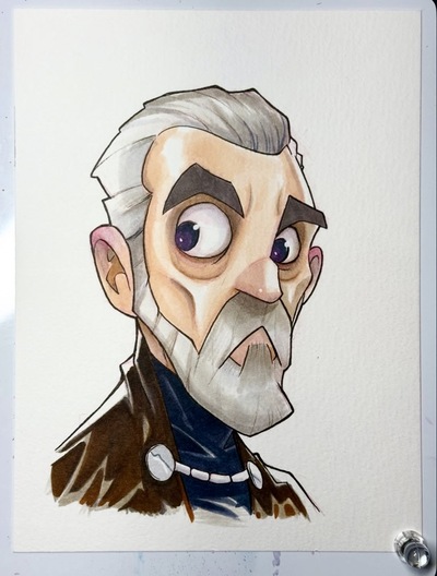 Count Dooku Star Wars Day Sketch Original Art