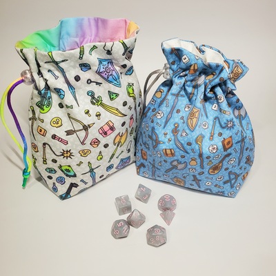 Cinch dice bags - assorted patterns