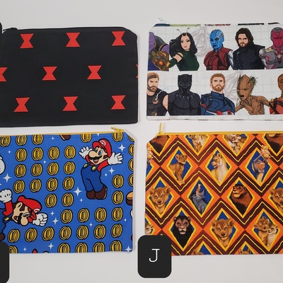 Zipper pouches (assorted)