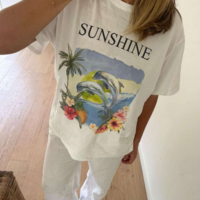 SUNSHINE DOLPHINS PRINT TEE  - Thumbnail 1