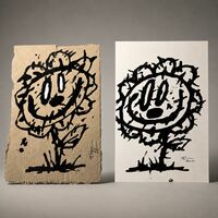 Painting by Celipe Perroloco "Corrupted Flower—Sketch & Final Work"  - Thumbnail 9