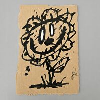 Painting by Celipe Perroloco "Corrupted Flower—Sketch & Final Work"  - Thumbnail 3