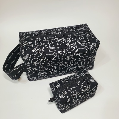 Black Cat Scribble Boxbags