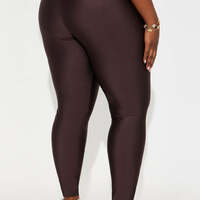 High Waisted Tricot Leggings - Thumbnail 1