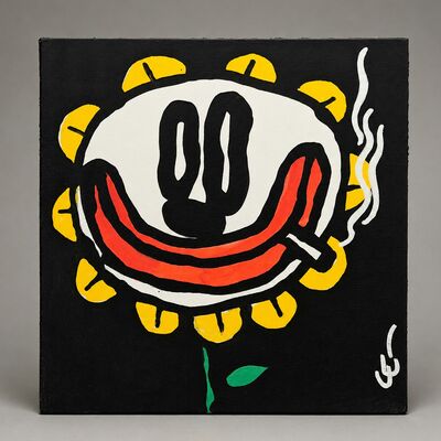 Painting by Celipe Perroloco "Corrupted Smile Flower" 