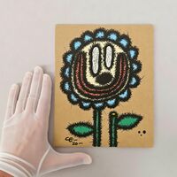Painting by Celipe Perroloco "Corrupted Smile Flower Blue" - Thumbnail 1