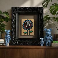 Painting by Celipe Perroloco "Corrupted Smile Flower Blue" - Thumbnail 2