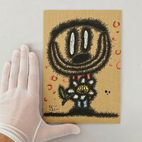 Painting by Celipe Perroloco "Corrupted Daisy in Hand"  - Thumbnail 1