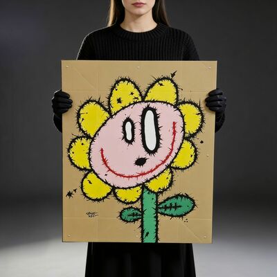 Painting by celipe perroloco "corrupted happy flower" 