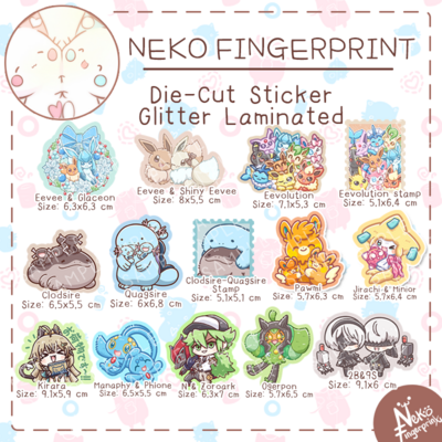Various glitter stickers