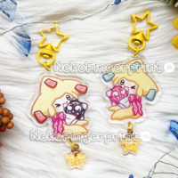 Jirachi & Minior Acrylic Keychain - Thumbnail 1