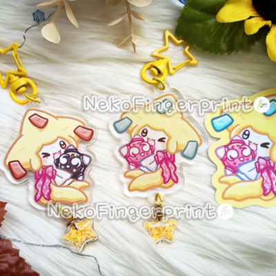 Jirachi & minior acrylic keychain