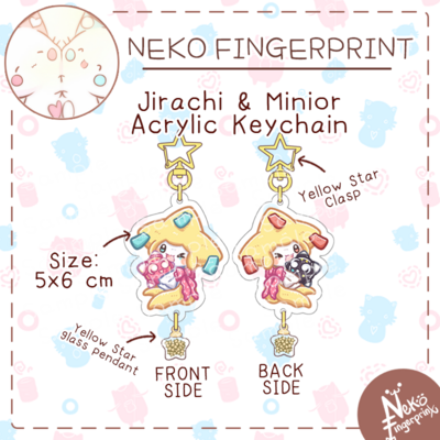 Jirachi & minior acrylic keychain