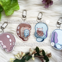 Clodsire & Quagsire Spin Acrylic Keychain - Thumbnail 1