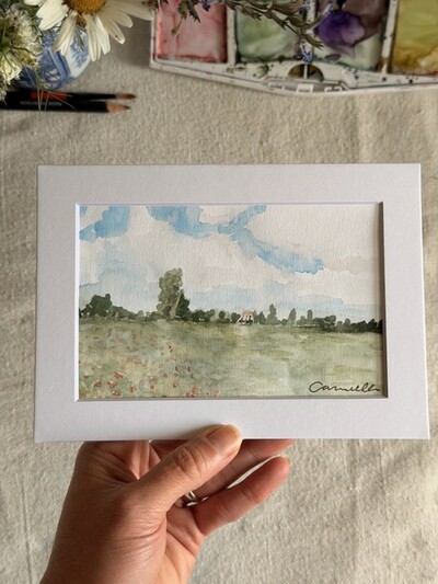 ORIGINAL 5x7 inch matted painting “An Ode to Monet”
