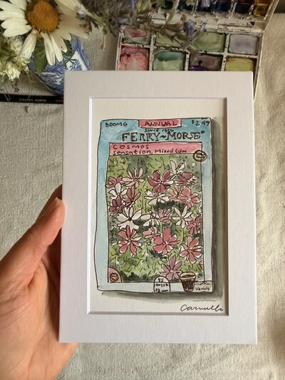 ORIGINAL 5x7 inch matted painting “A Packet of Hope”