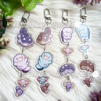 Wooper Family Linked Acrylic Charm - Thumbnail 1