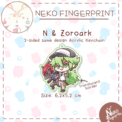 N & Zoroark Acrylic Keychain