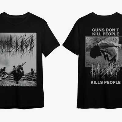 Primitive warfare 'guns don't kill people' t-shirt