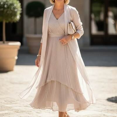 Simple a line chiffon mother of bride/groom dress evening formal gowns 