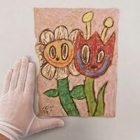 Drawing by Celipe Perroloco "Two Flowers, Corrupted"  - Thumbnail 1