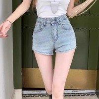 High-waisted N-Yoda denim shorts with big bow on back - Thumbnail 2