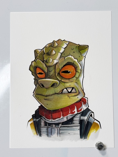 Bossk Star Wars Day Sketch Original Art