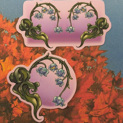 Lily of the valley sticker set (of 2)