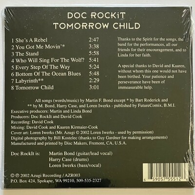 Doc rockit - tomorrow child (new sealed 3rd album on cd from 70s spokane hard rock/proto metal trio)