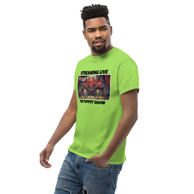 The puppet show satirical graphic tee - ironic political cartoon t-shirt