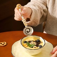 4PCS/SET dessert-themed designs ceramic spoons - Thumbnail 2