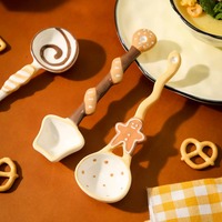 4PCS/SET dessert-themed designs ceramic spoons - Thumbnail 3