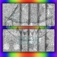 DIGITAL Printable Coloring Pages: 10 Mystery Animals SET 3 - Thumbnail 1
