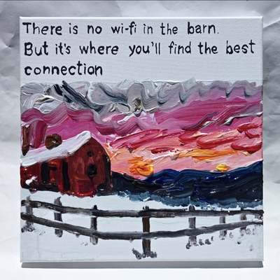 There's no wifi in the barn 