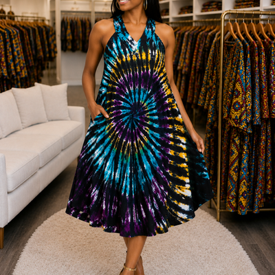 Cosmic radiance pocket dress