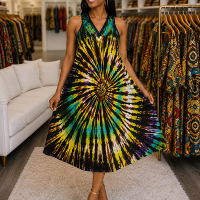 Solar burst pocket dress