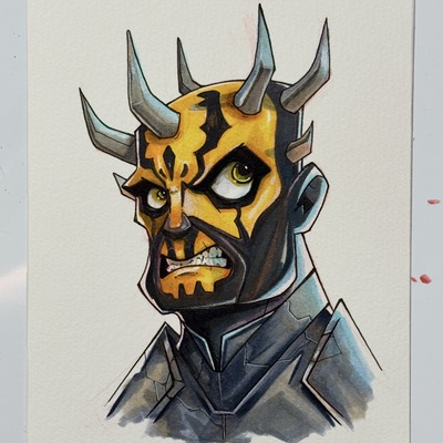 Savage opress star wars day sketch original art
