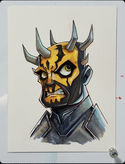 Savage Opress Star Wars Day Sketch Original Art