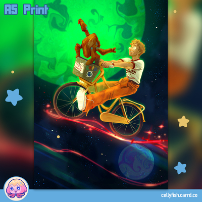 Project hail mary - time go biking - a5 print