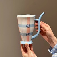 Ceramic mug with a built-in hollow straw handle - Thumbnail 1